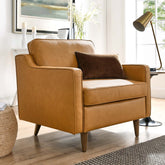 Impart Genuine Leather Armchair Modway Model: eei-5555